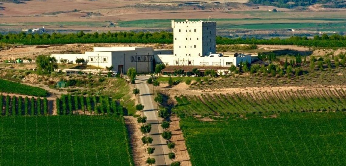 Chateau Pago de Cirsus luchtfoto