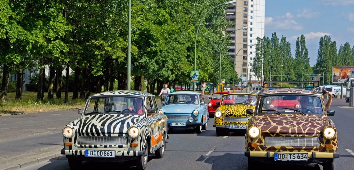 Trabant rijden in Berlijn