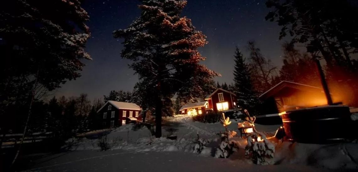 Ook in de winter biedt Enskvarn wilderness outside Rättvik veel vrijheid
