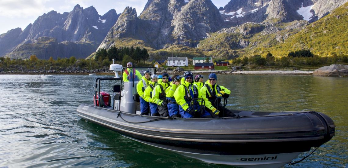 Met supersnelle boot door de Trollfjord