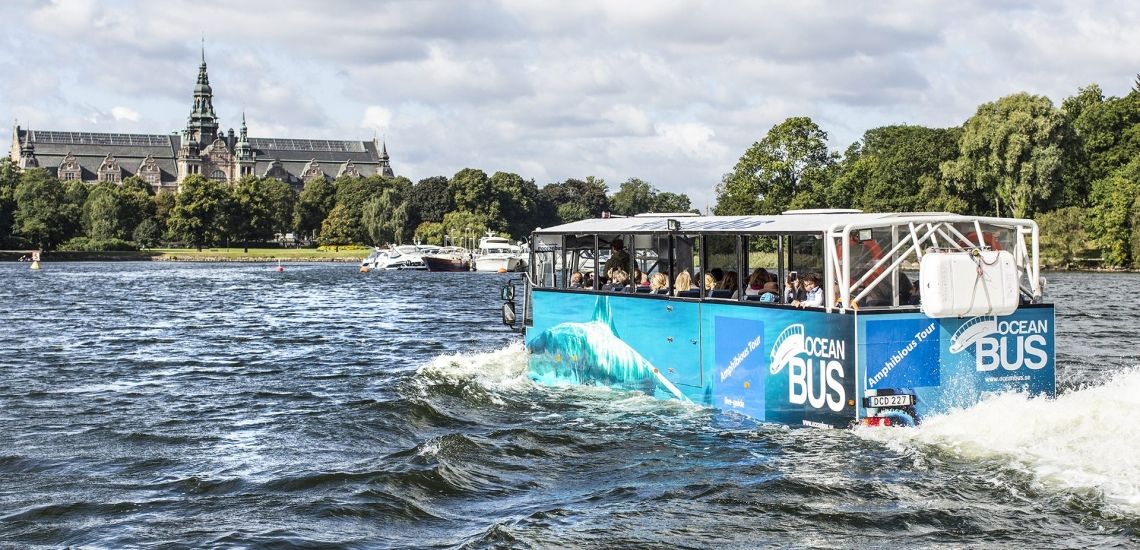 Stockholm ontdekken met een amfibievoertuig