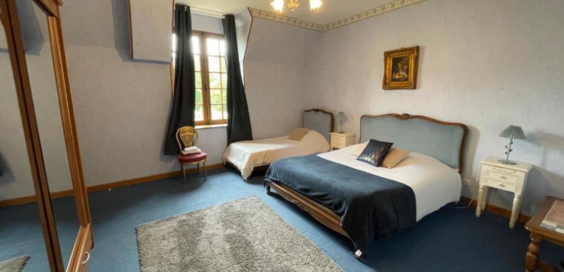 Ook familiekamers zijn aanwezig in Hotel du Château de Quinéville