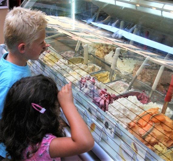 Italiaans ijs, de kids willen niet anders op hun rondreis door Italië