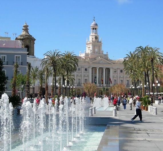 Het prachtige Cádiz, de zeer Spaanse stad in zuid west Andalusië