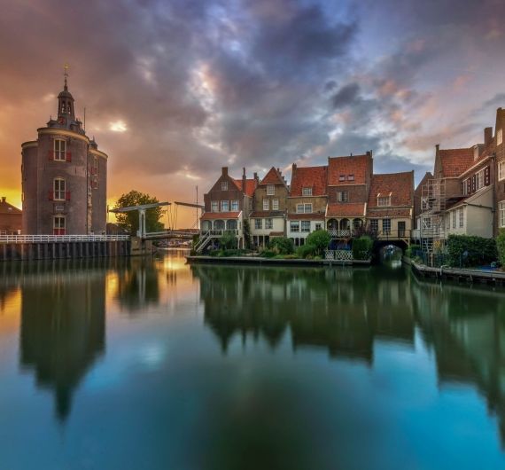 Het historische Enkhuizen in Noord Holland
