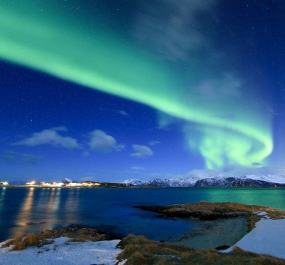 Tromso wordt ook wel de noorderlichtstad genoemd