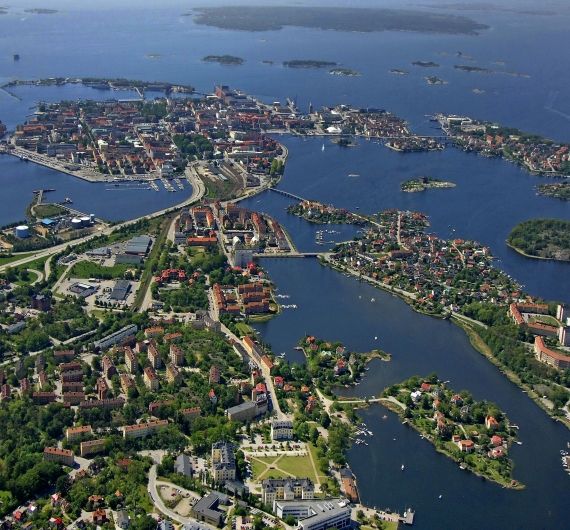 Karlskrona ligt op maar liefst 33 eilanden