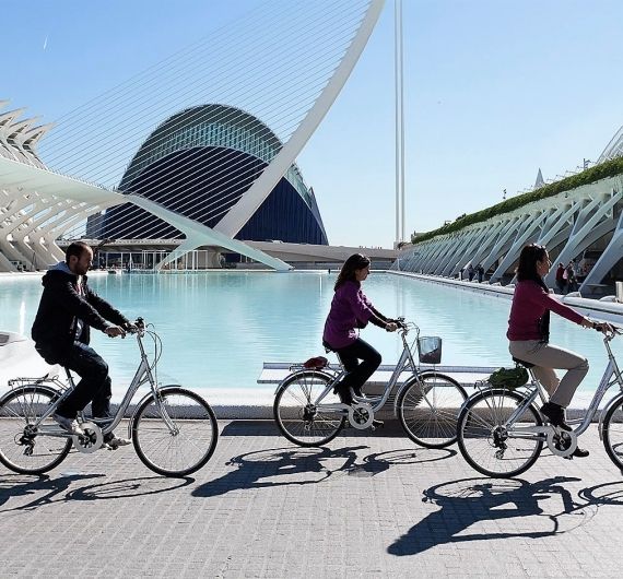Ga op fiets excursie in Valencia