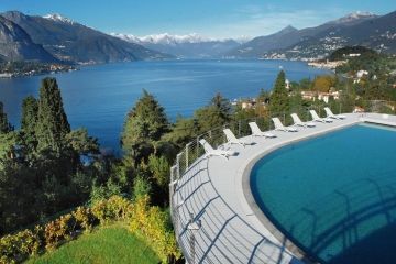 Borgo le Terrazze zwembad met uitzicht op Como meer