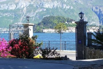 Villa Mirabella entree met uitzicht op Como meer